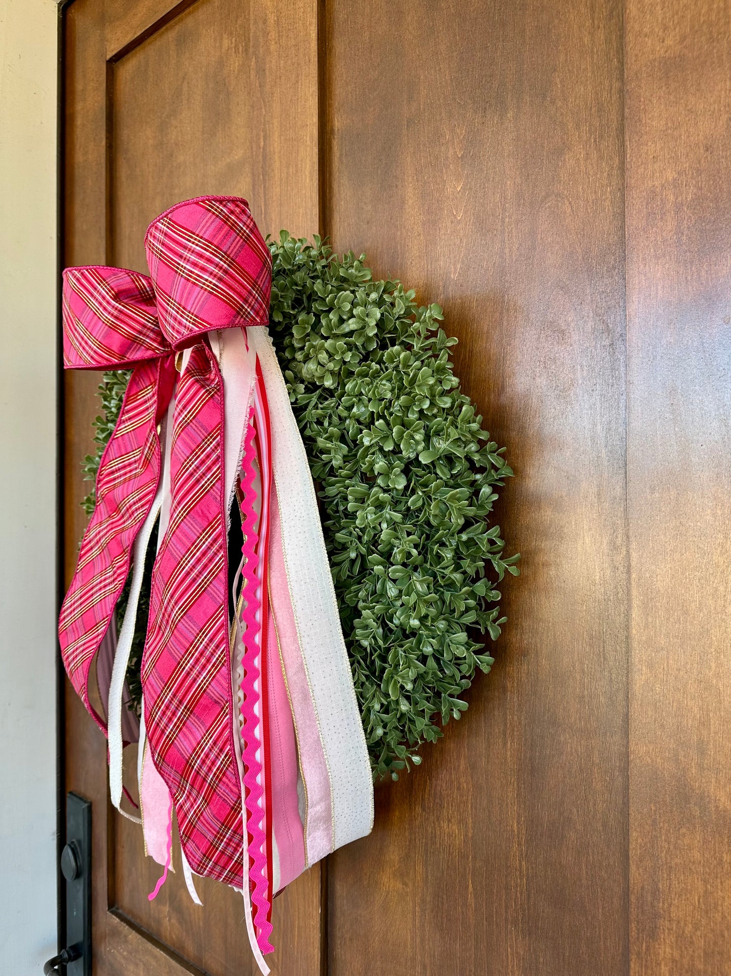 PINK PLAID ELEGANCE WREATH