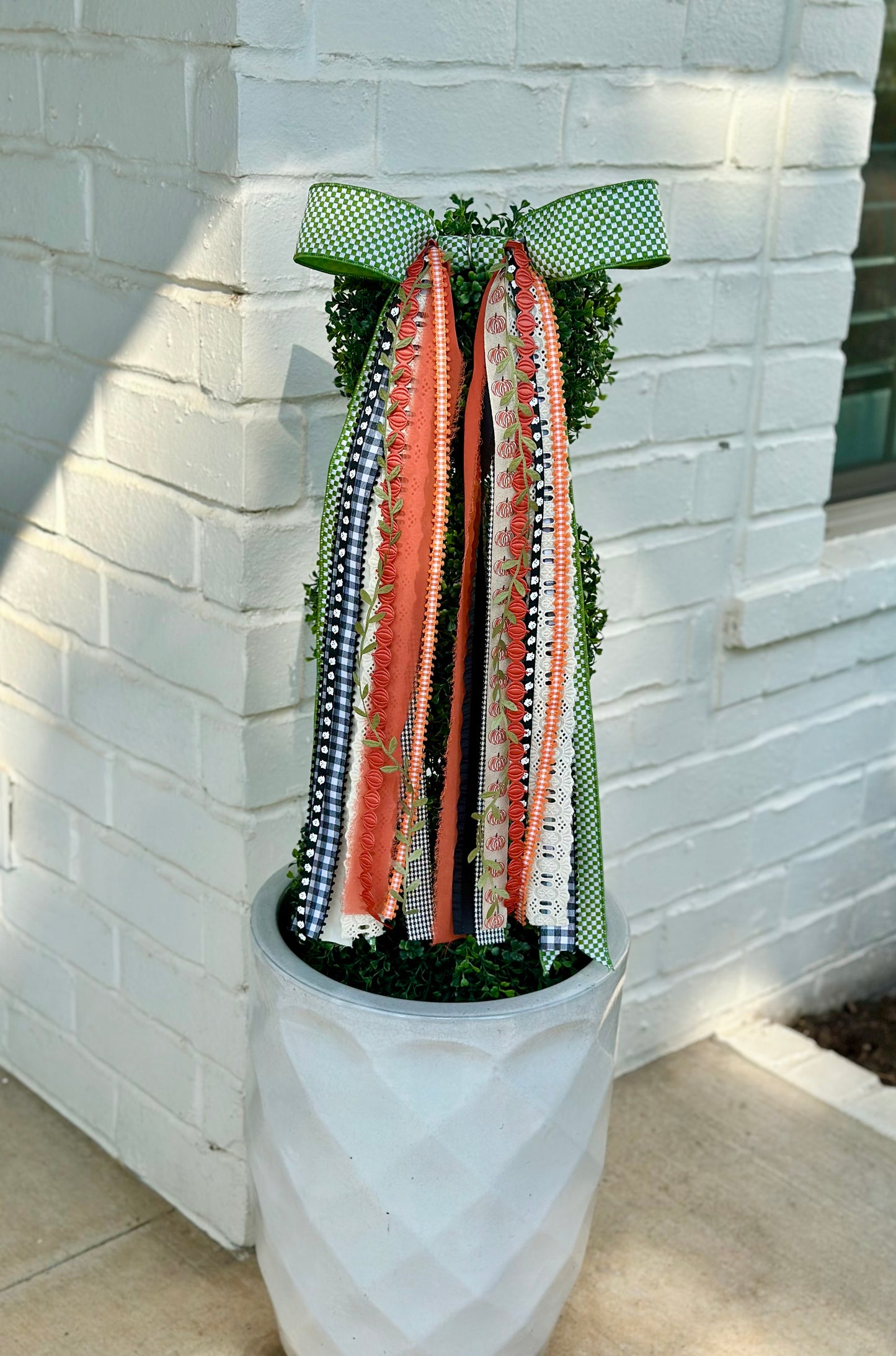 GREEN GINGHAM HARVEST BOWBIN