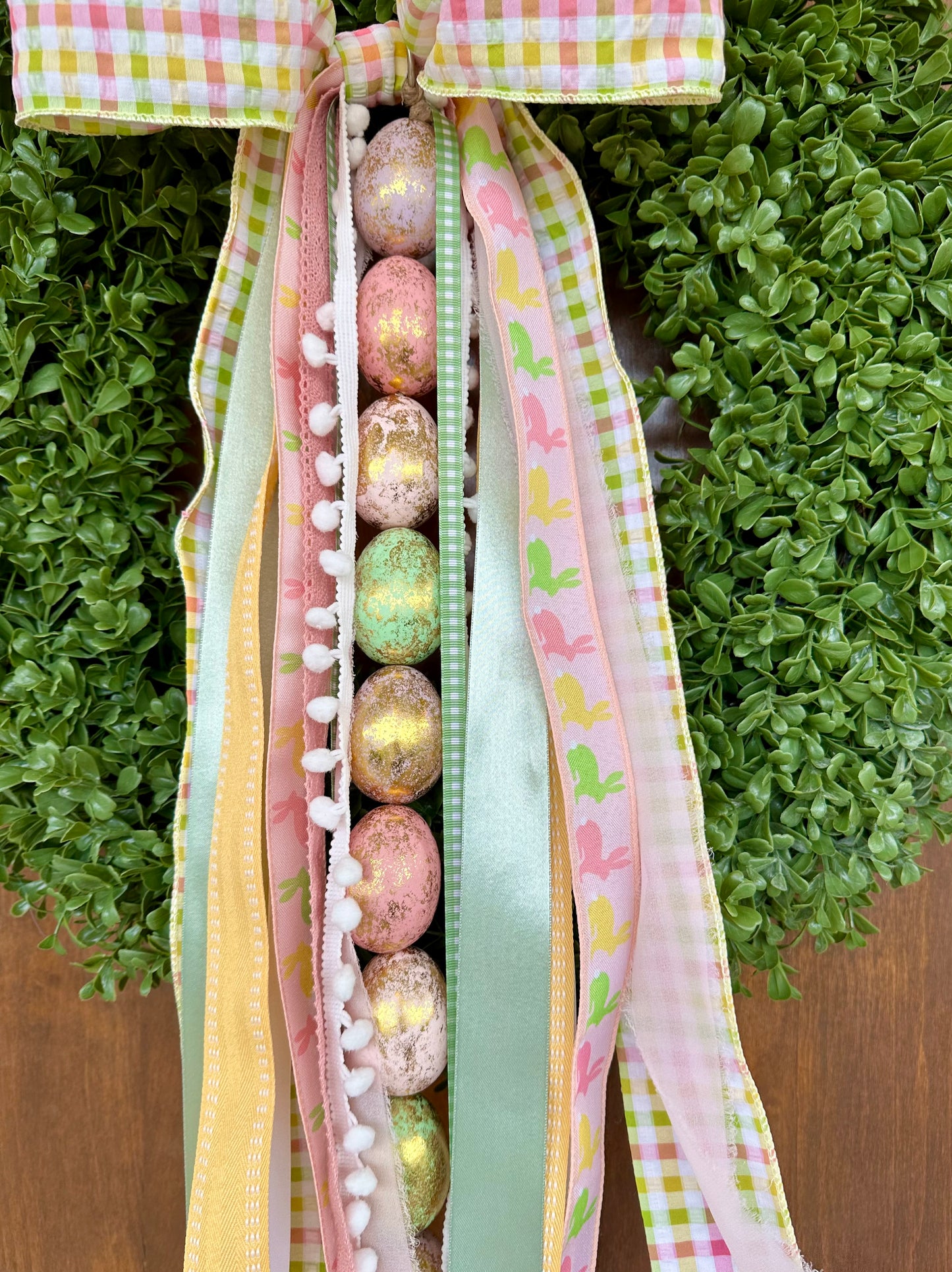 EASTER EGG ELEGANCE PINK BUNNIES BOWBIN