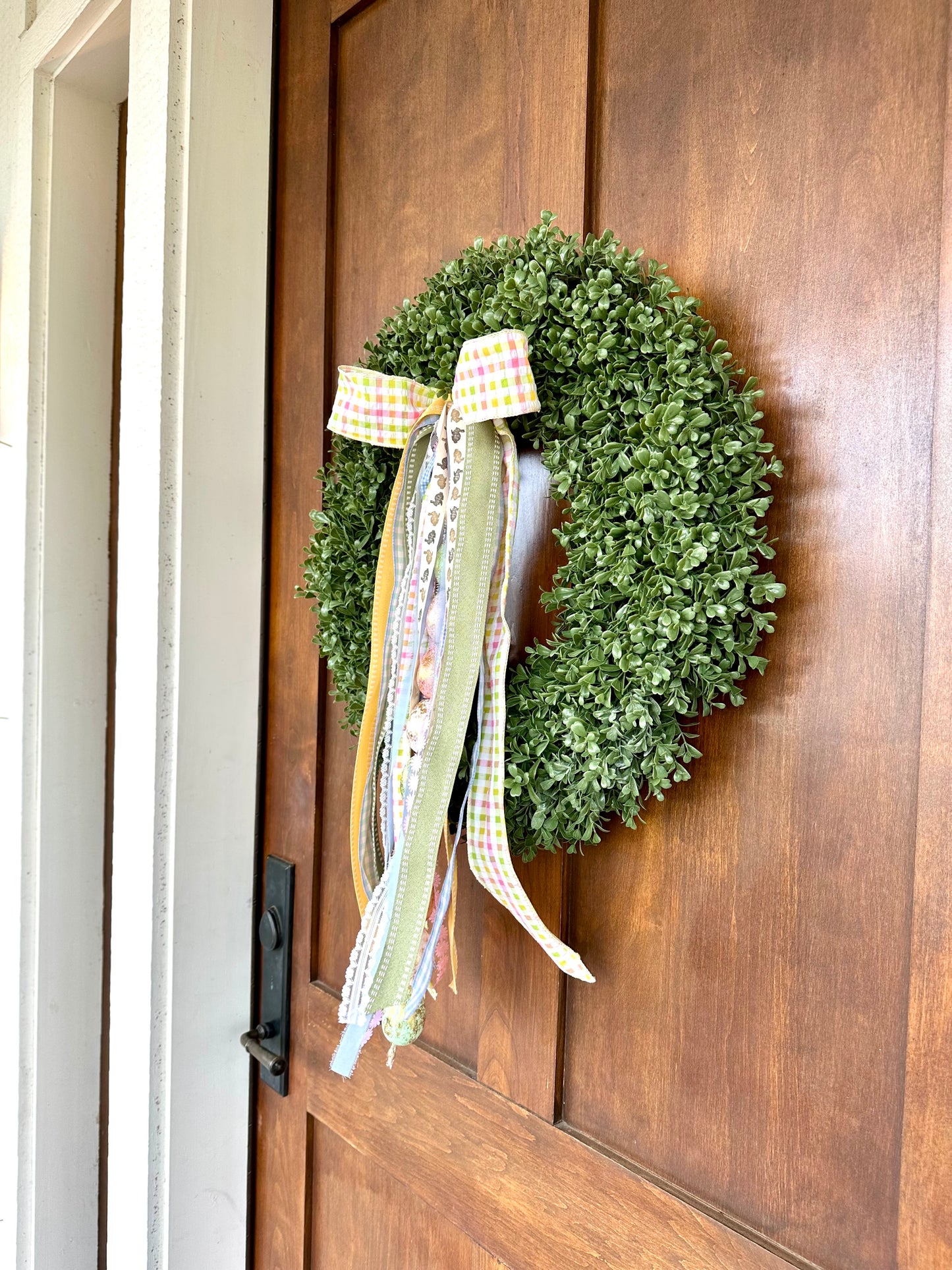 EASTER EGG ELEGANCE NEUTRAL BUNNIES WREATH