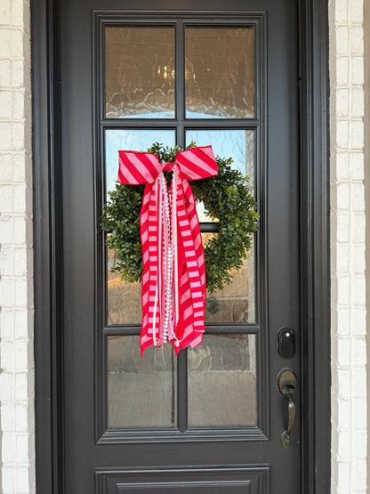 CANDY STRIPE VALENTINE WREATH