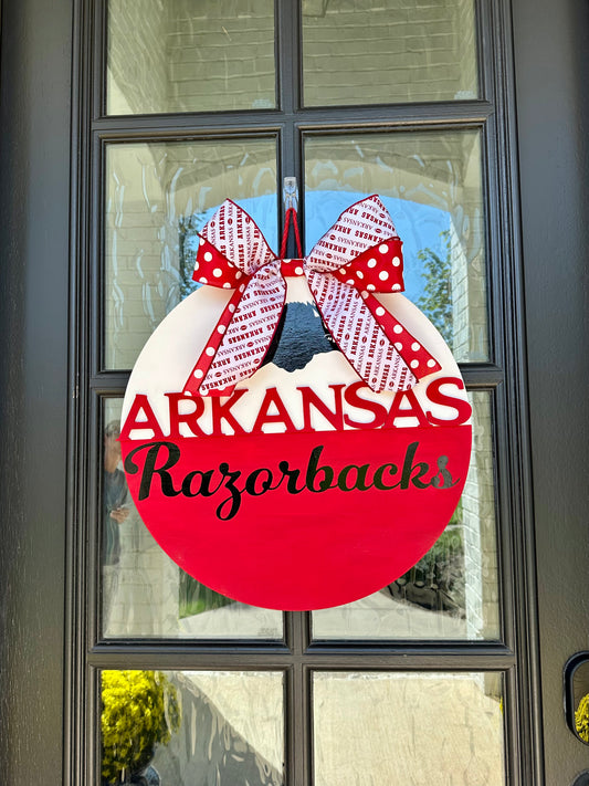 Arkansas Razorback Door Hanger