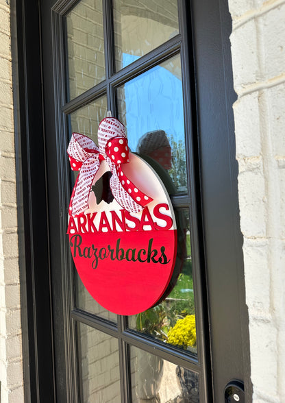 Arkansas Razorback Door Hanger