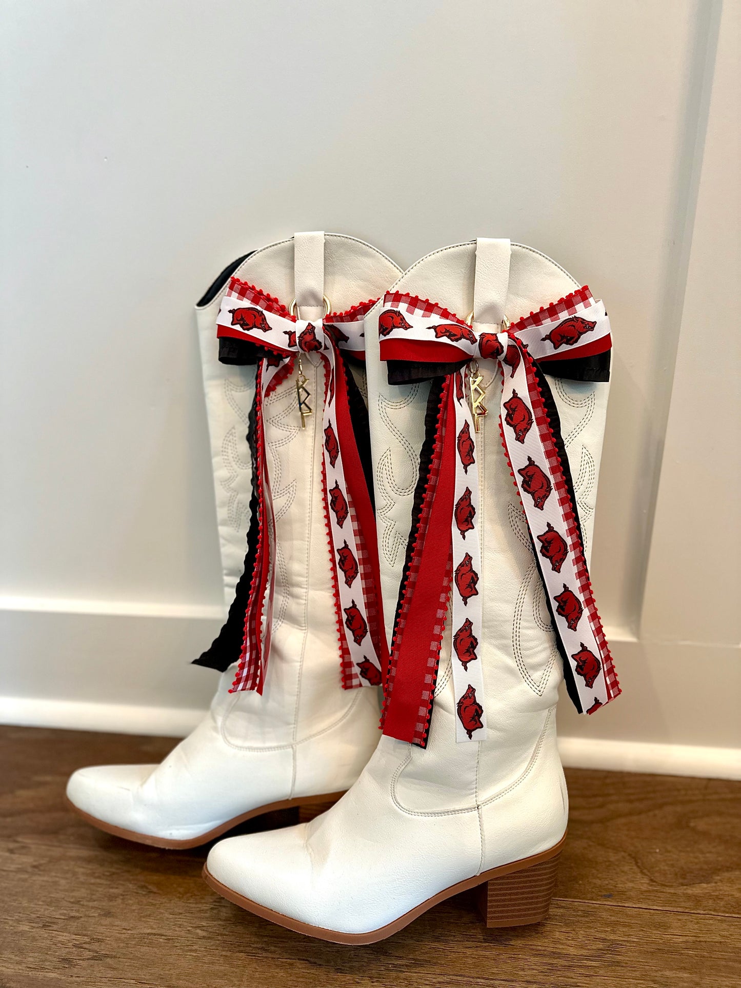 RAZORBACK BOOTS MINI BOWBINS GREEK KAPPA KAPPA GAMMA