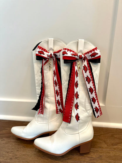 RAZORBACK BOOTS MINI BOWBINS GREEK KAPPA KAPPA GAMMA