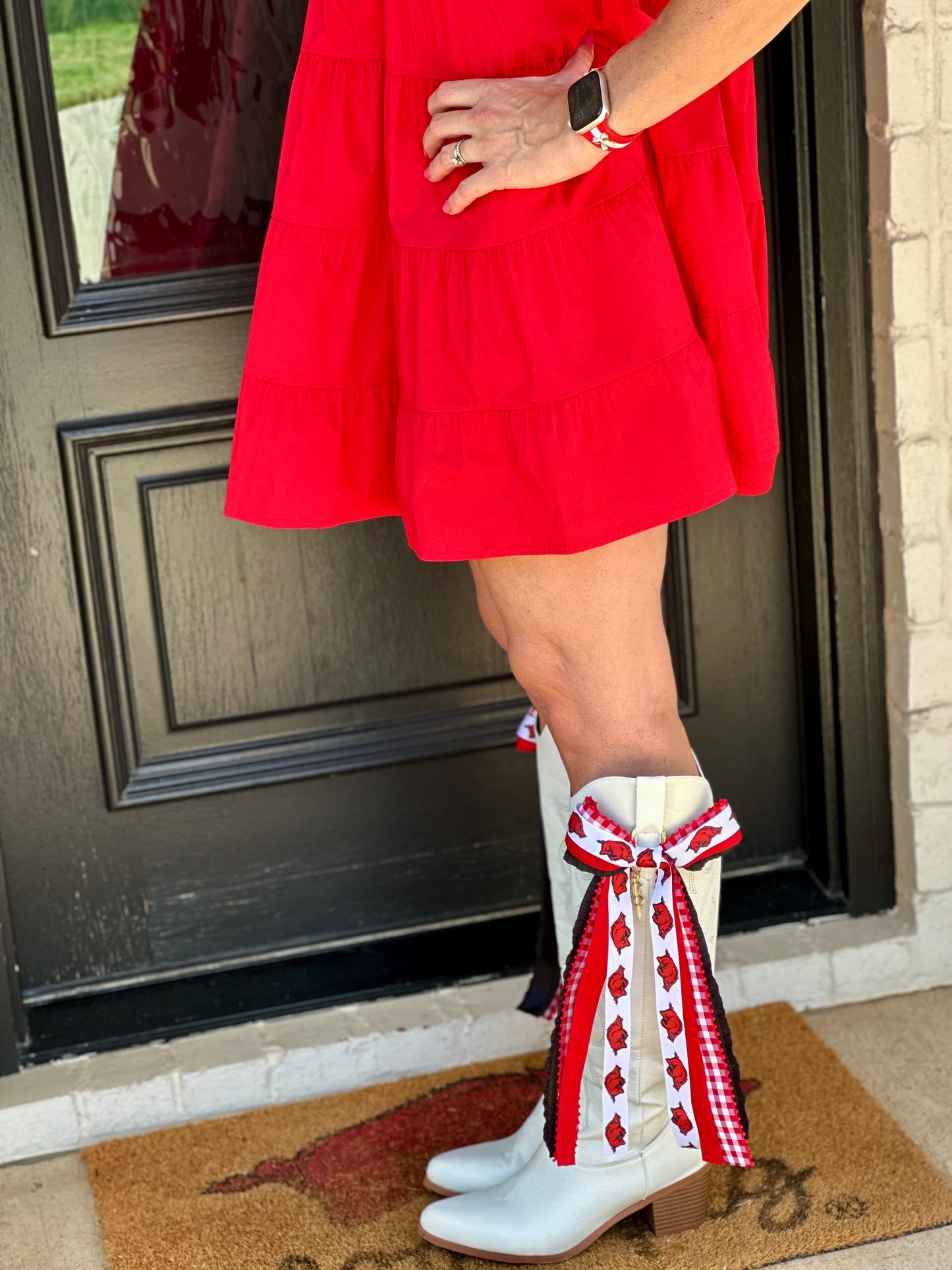 RAZORBACK BOOTS MINI BOWBINS GREEK KAPPA KAPPA GAMMA