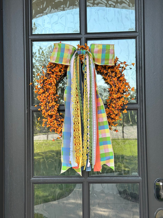 PUMPKIN PATCH PLAID WREATH