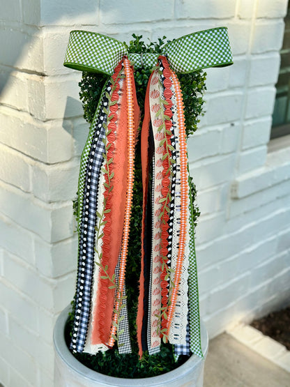 GREEN GINGHAM HARVEST BOWBIN