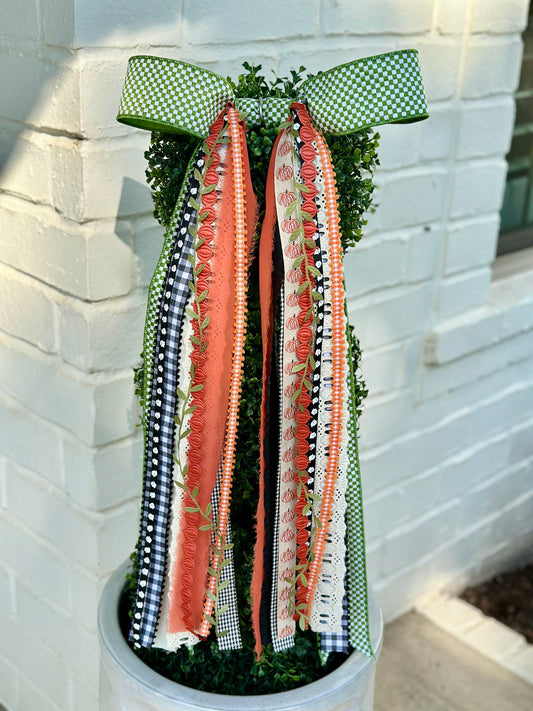 GREEN GINGHAM HARVEST BOWBIN