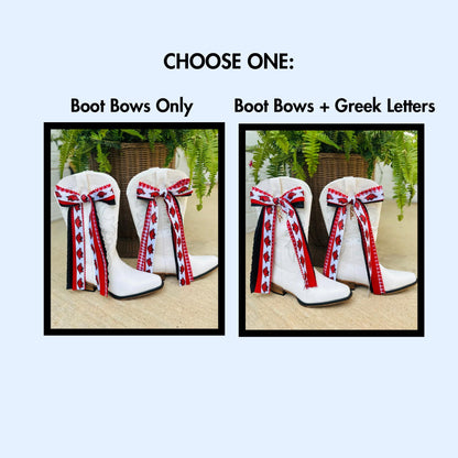 Arkansas Boot Bows – Razorback Game Day Bow Clip