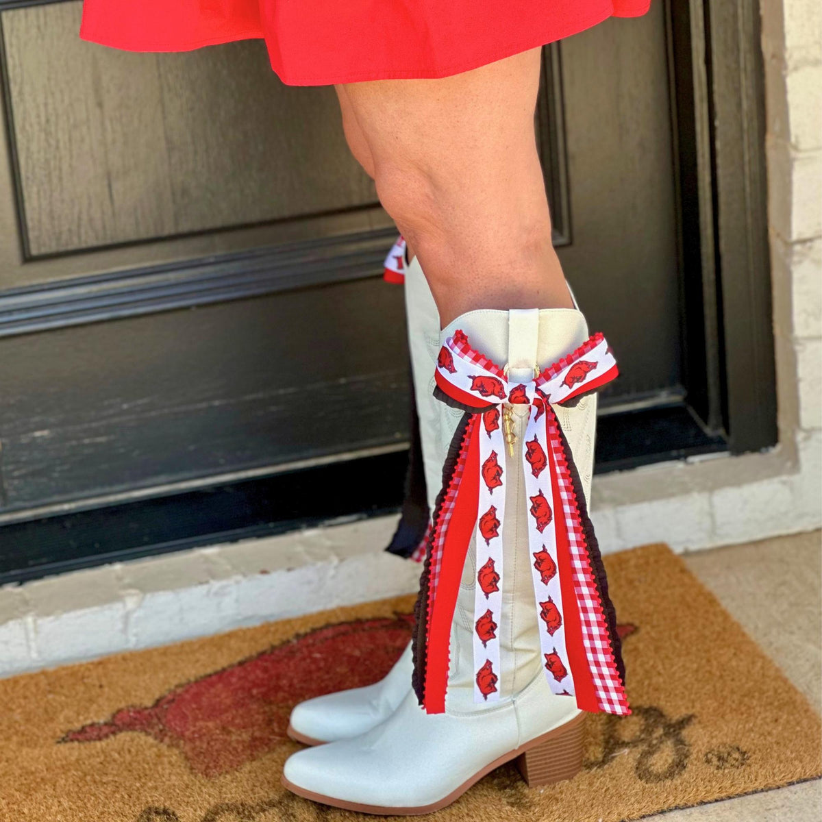 Arkansas Boot Bows – Razorback Game Day Bow Clip