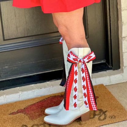 Arkansas Boot Bows – Razorback Game Day Bow Clip