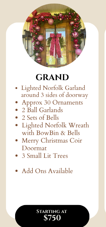 Grand package — starts at $750