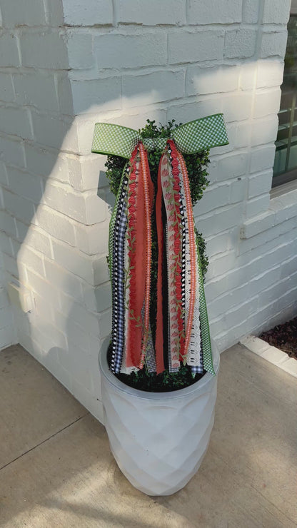 GREEN GINGHAM HARVEST BOWBIN