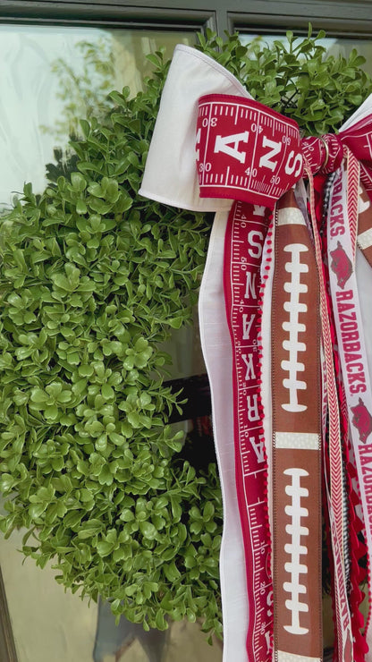 ARKANSAS RAZORBACK FOOTBALL WREATH