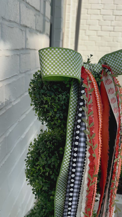 GREEN GINGHAM HARVEST BOWBIN