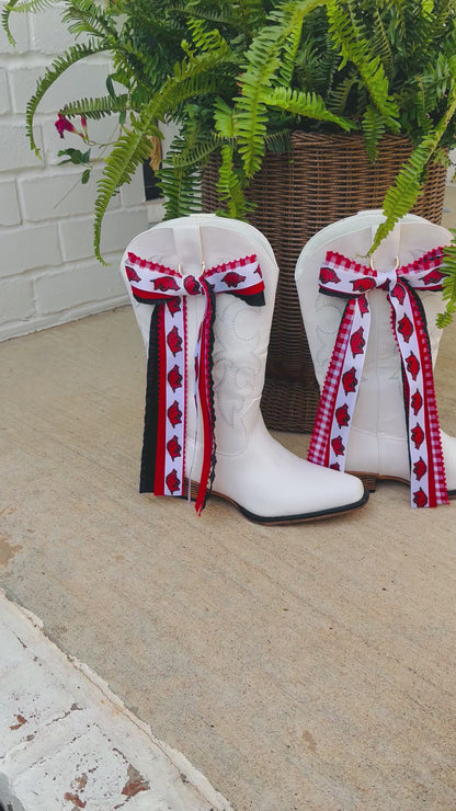 Arkansas Boot Bows – Razorback Game Day Bow Clip