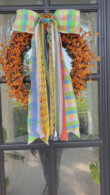 PUMPKIN PATCH PLAID WREATH